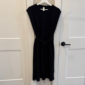 SPANX Black Midi Dress with Belt
